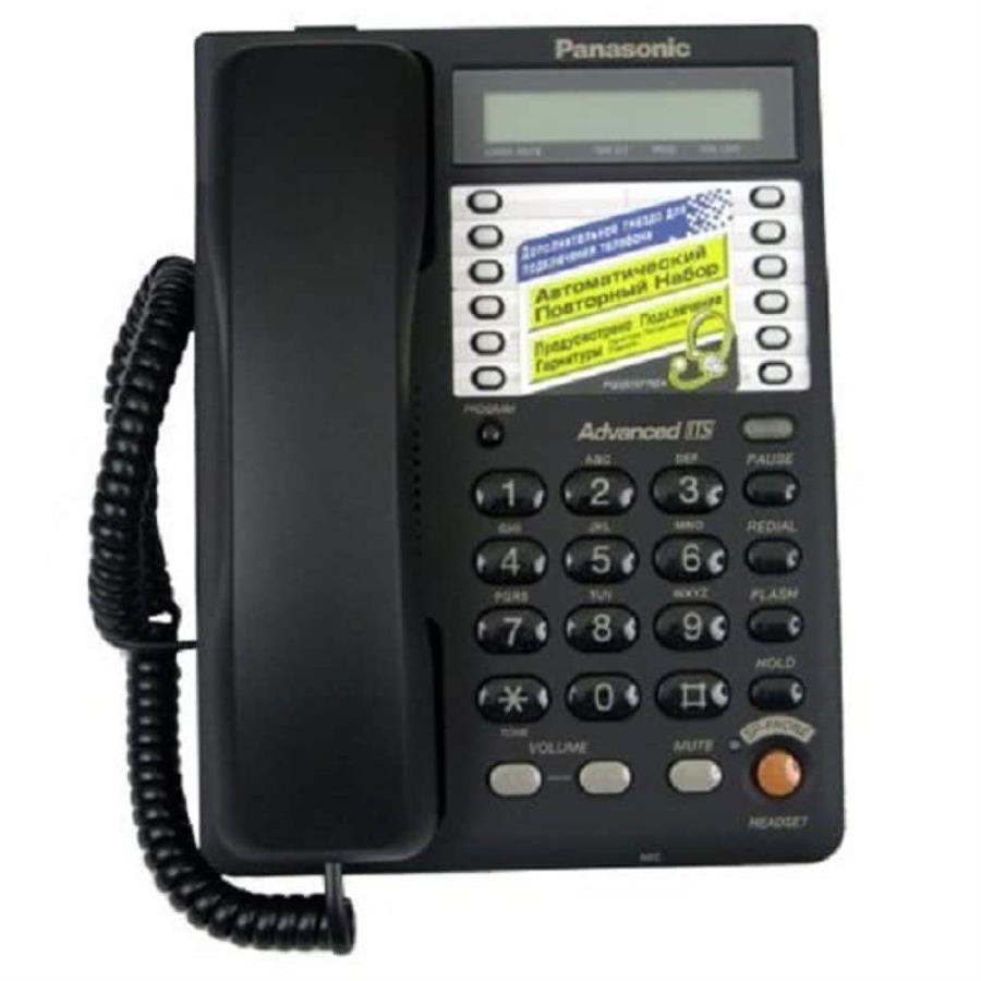 картинка Panasonic KX-TS2365RUB проводной телефон, цвет черный от магазина Интерком-НН