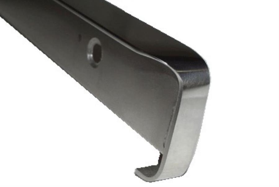 картинка Планка угловая для столешниц 38мм R9 глянцевая, левая, нержавещая сталь от магазина Интерком-НН