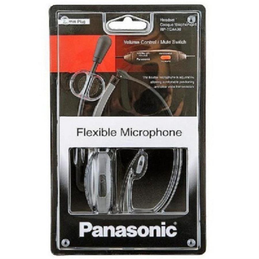 картинка Panasonic RP-TCA430E-S гарнитура для проводных и DECT телефонов штекер 2,5 мм, регулировка громкости от магазина Интерком-НН