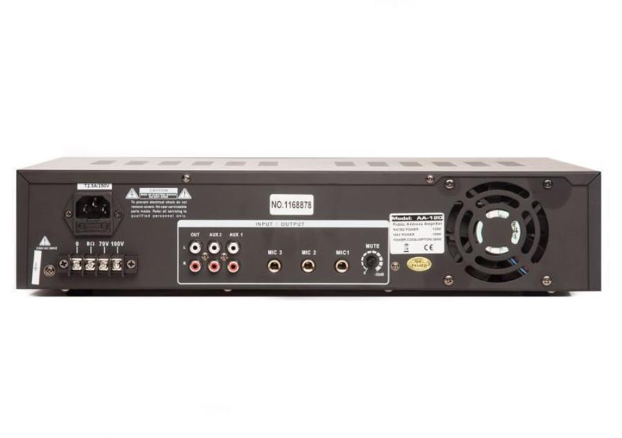 картинка Roxton AA-120  Усилитель трансляционный 120 Вт, 3 микрофонных и 2 линейных входа, настольный от магазина Интерком-НН