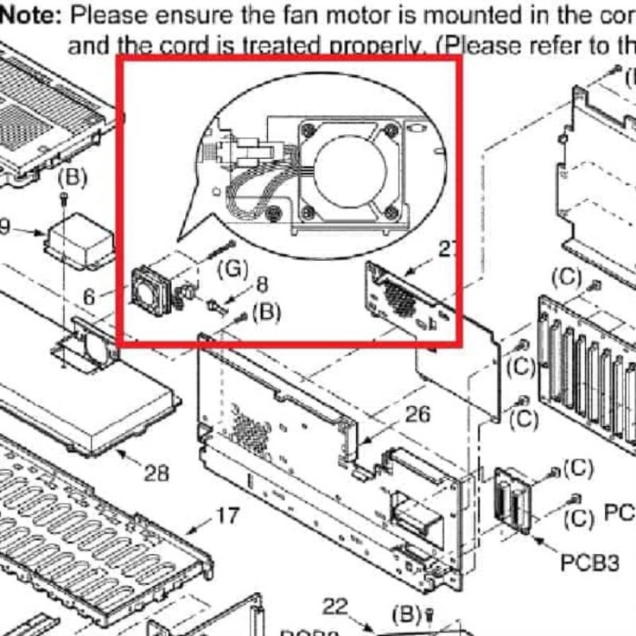 картинка Panasonic PSJQ1007Z вентилятор охлаждения для АТС KX-TD520, KX-TDA600, 620, KX-TDE600, 620 от магазина Интерком-НН