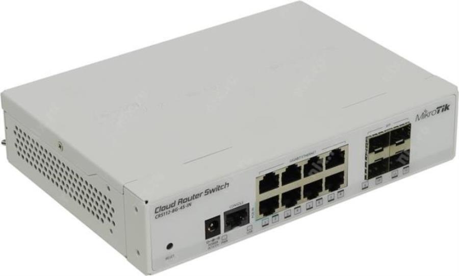 картинка CRS112-8G-4S-IN Mikrotik, Управляемый коммутатор Mikrotik Routerboard  8xGLAN + 4xSFP от магазина Интерком-НН