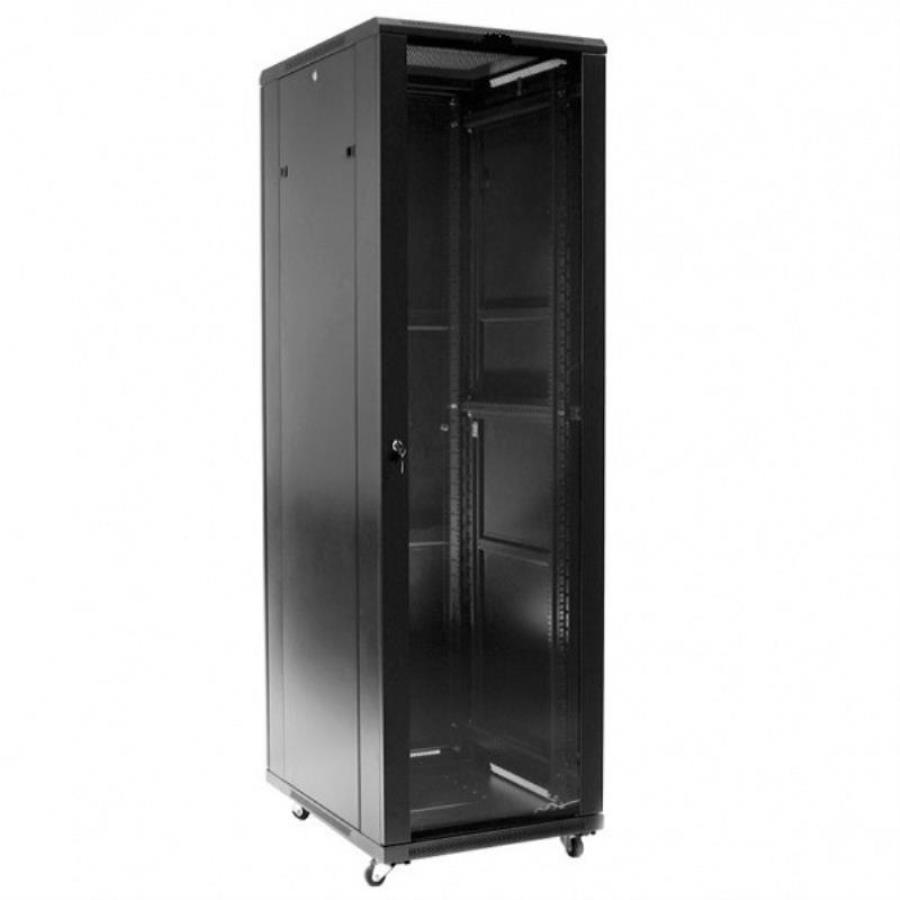 картинка Шкаф напольный 22U серия TE (600х600х1166), черный, разобранный Netko (упакован в 2 коробки) от магазина Интерком-НН