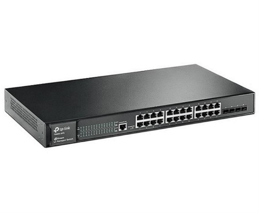 картинка TP-Link T2600G-28TS управляемый коммутатор с 24 портами 10/100/1000Base-T, 4 порта 1000Base-X SFP от магазина Интерком-НН