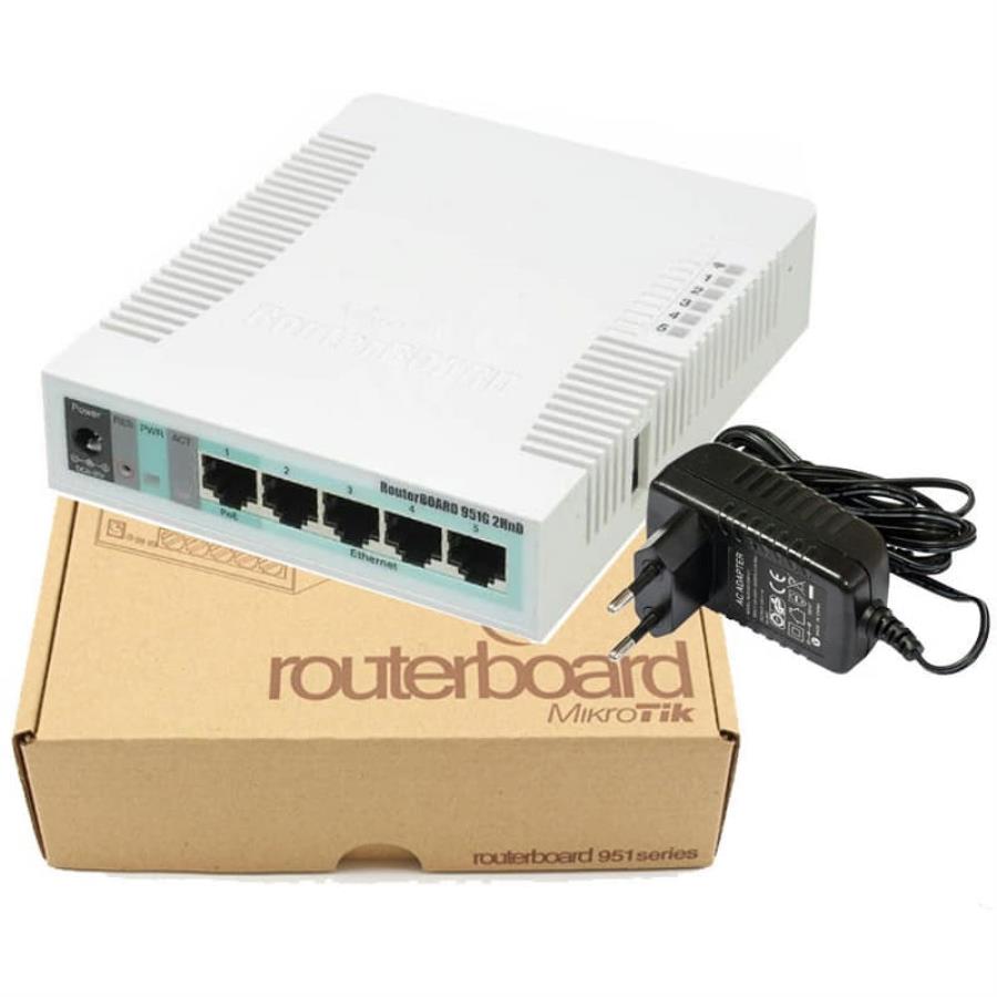 картинка Mikrotik RB951G-2HnD, Routerboard , 5xport GLAN WIFI Wireless Router, Wi-Fi маршрутизатор от магазина Интерком-НН