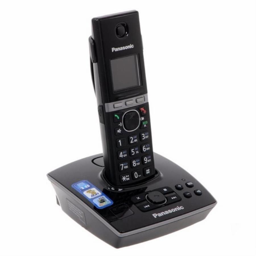 картинка Panasonic KX-TG8061RUB - Беспроводной телефон DECT (радиотелефон) с автоответчиком, цвет: черный  от магазина Интерком-НН