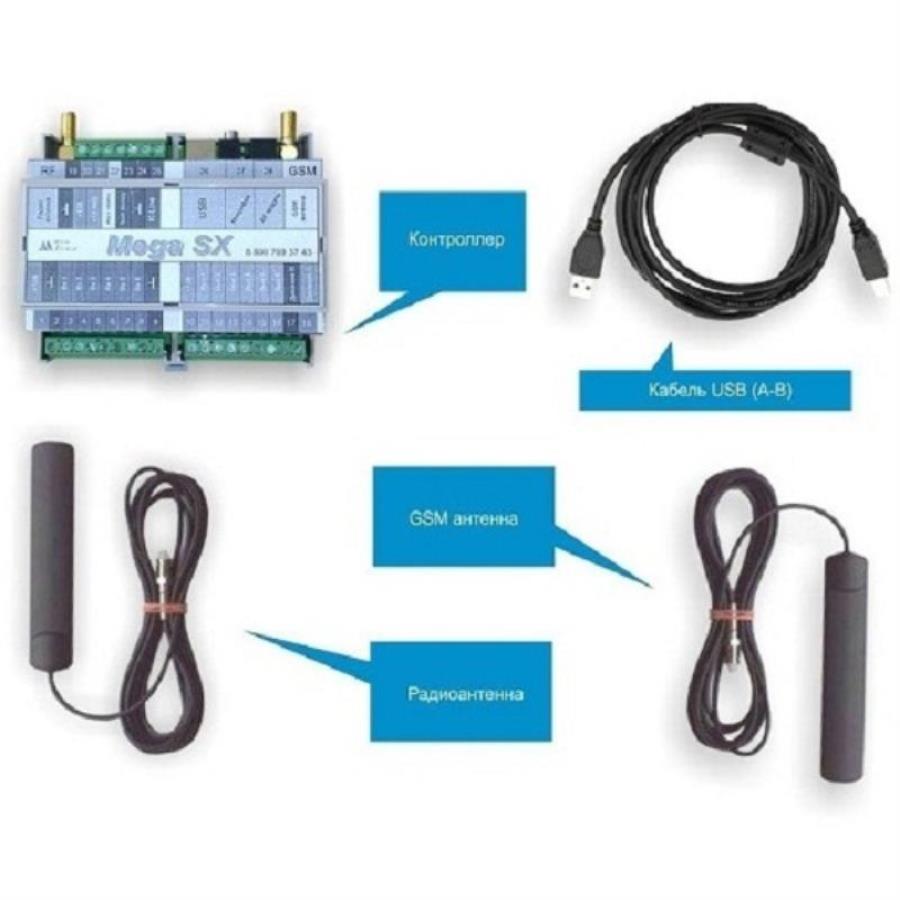картинка ZONT Mega SX-350 Light - контроллер GSM сигнализации с WEB-интерфейсом от магазина Интерком-НН