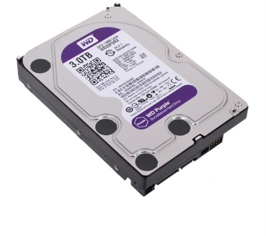 картинка Western Digital WD30PURX Purple Жесткий диск для видеорегистраторов 3Tb  64Mb SATA-III от магазина Интерком-НН