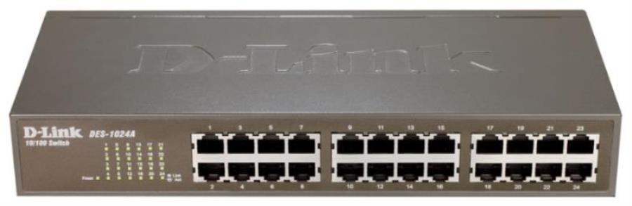 картинка D-Link DES-1024A/B1 D-Link Неуправляемый коммутатор с 24 портами 10/100Base-TX от магазина Интерком-НН