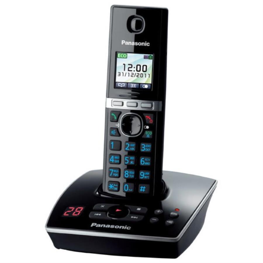 картинка Panasonic KX-TG8061RUB - Беспроводной телефон DECT (радиотелефон) с автоответчиком, цвет: черный  от магазина Интерком-НН