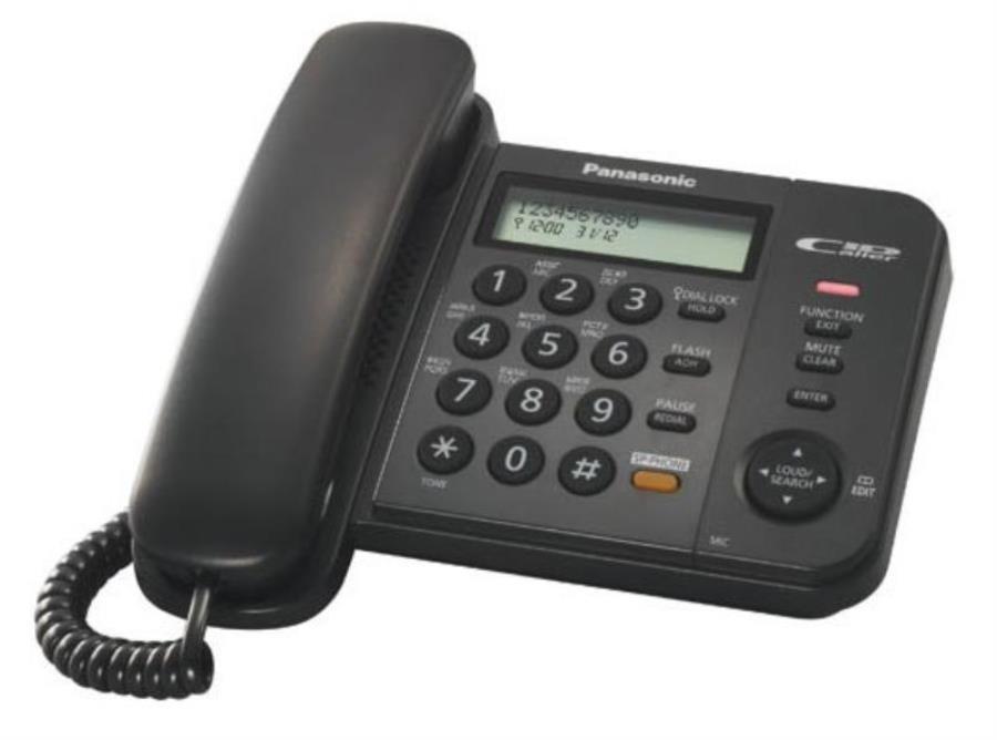 картинка Panasonic KX-TS2358RUB проводной телефон, цвет черный от магазина Интерком-НН