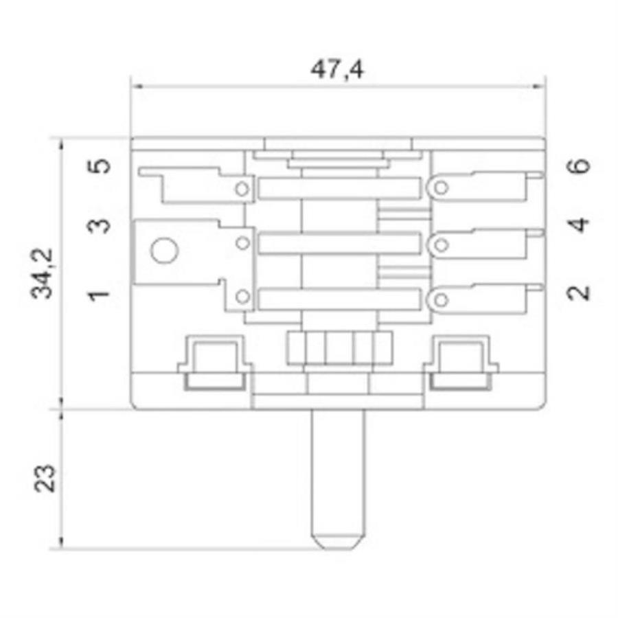 картинка Simfer H35-30-200-005 (Tibon 430230D) Переключатель режимов для электрической духовки от магазина Интерком-НН