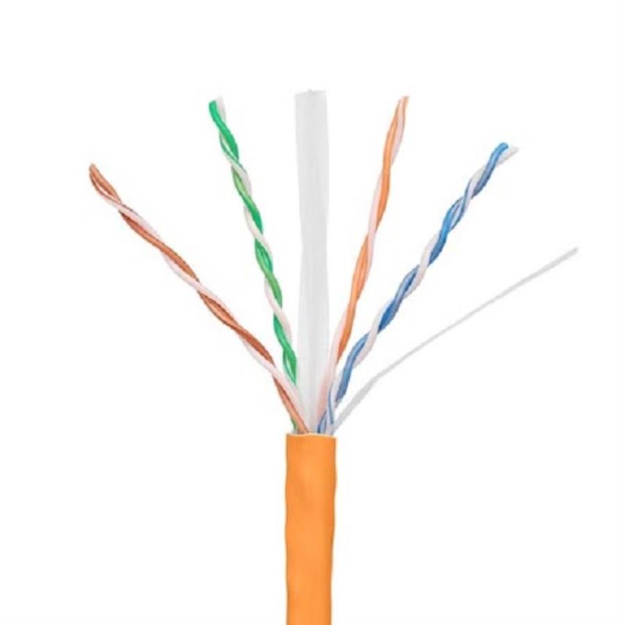 картинка Кабель U/UTP4 NIKOLAN NKL 2140C-OR Кат.6 (Класс E) LSZH нг(А)-HFLTx, оранжевый, INDOOR (кор.305м) от магазина Интерком-НН