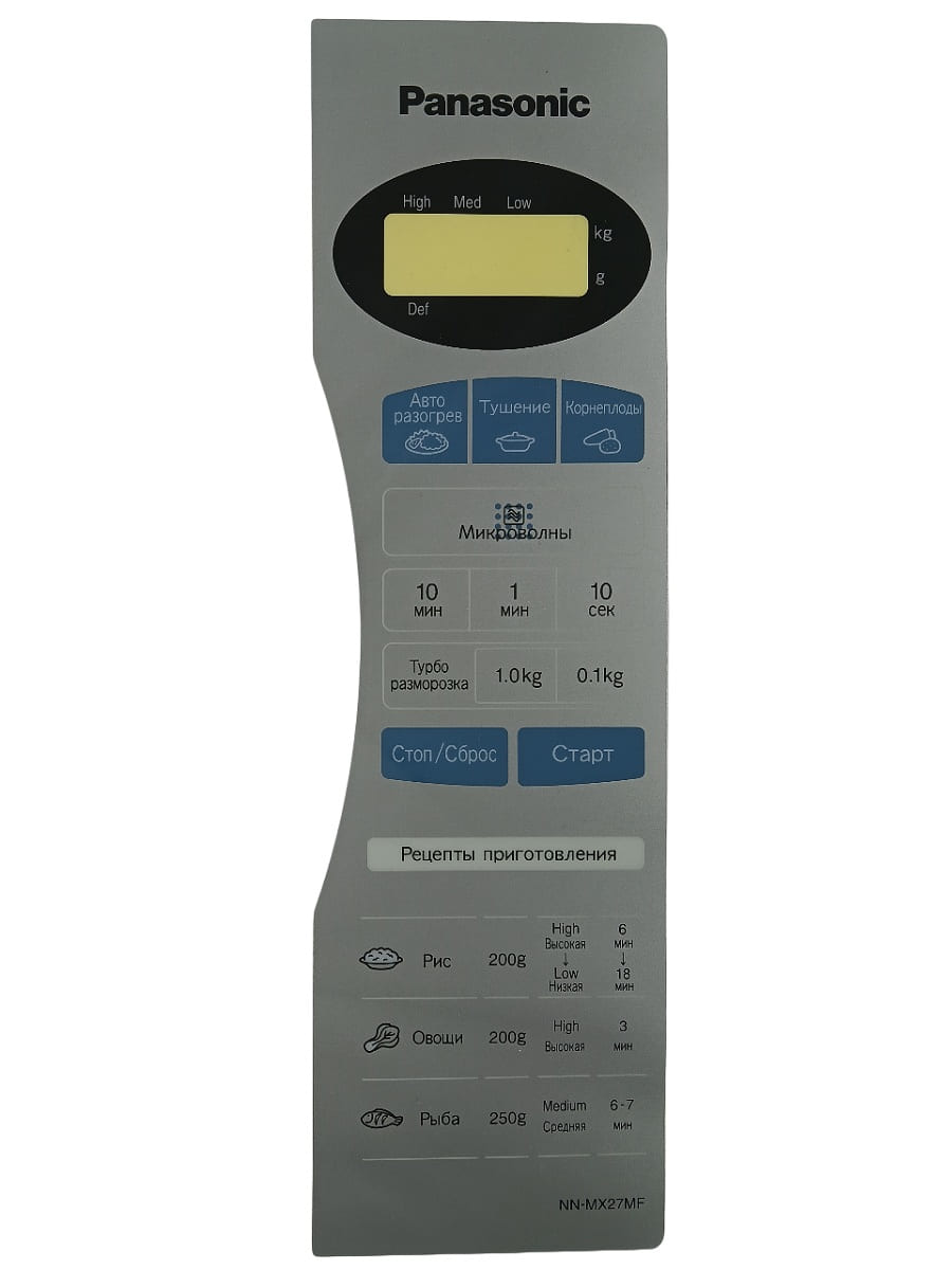 картинка Panasonic F630Y6X20SZP Сенсорная панель для СВЧ микроволновой печи NN-MX27MF серебристый от магазина Интерком-НН