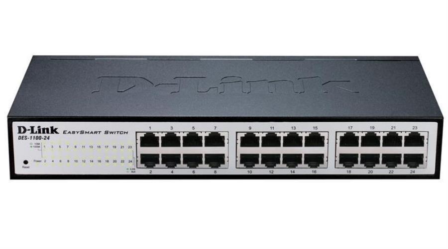 картинка D-Link DES-1100-24/A2A Настраиваемый компактный коммутатор EasySmart с 24 портами 10/100Base-TX от магазина Интерком-НН