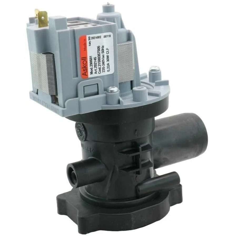 картинка Askoll C00044998 сливной насос (помпа) 30Вт 0,22А в сборе с улиткой для стиральной машины Indesit от магазина Интерком-НН