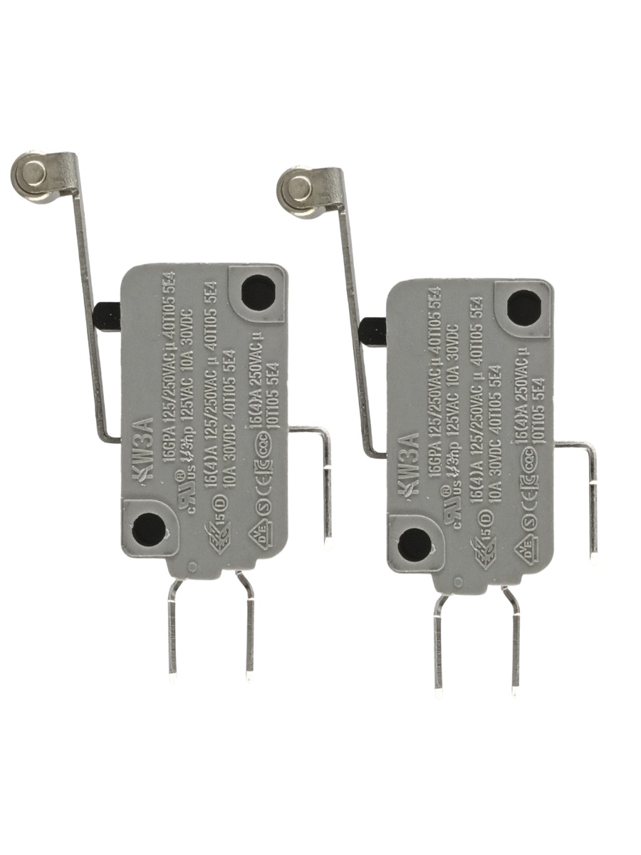 картинка Микропереключатель 2 шт. Dongnan KW3A-16Z5-A200 3-х контактный 16(4)A 250V рычаг с роликом 25мм от магазина Интерком-НН