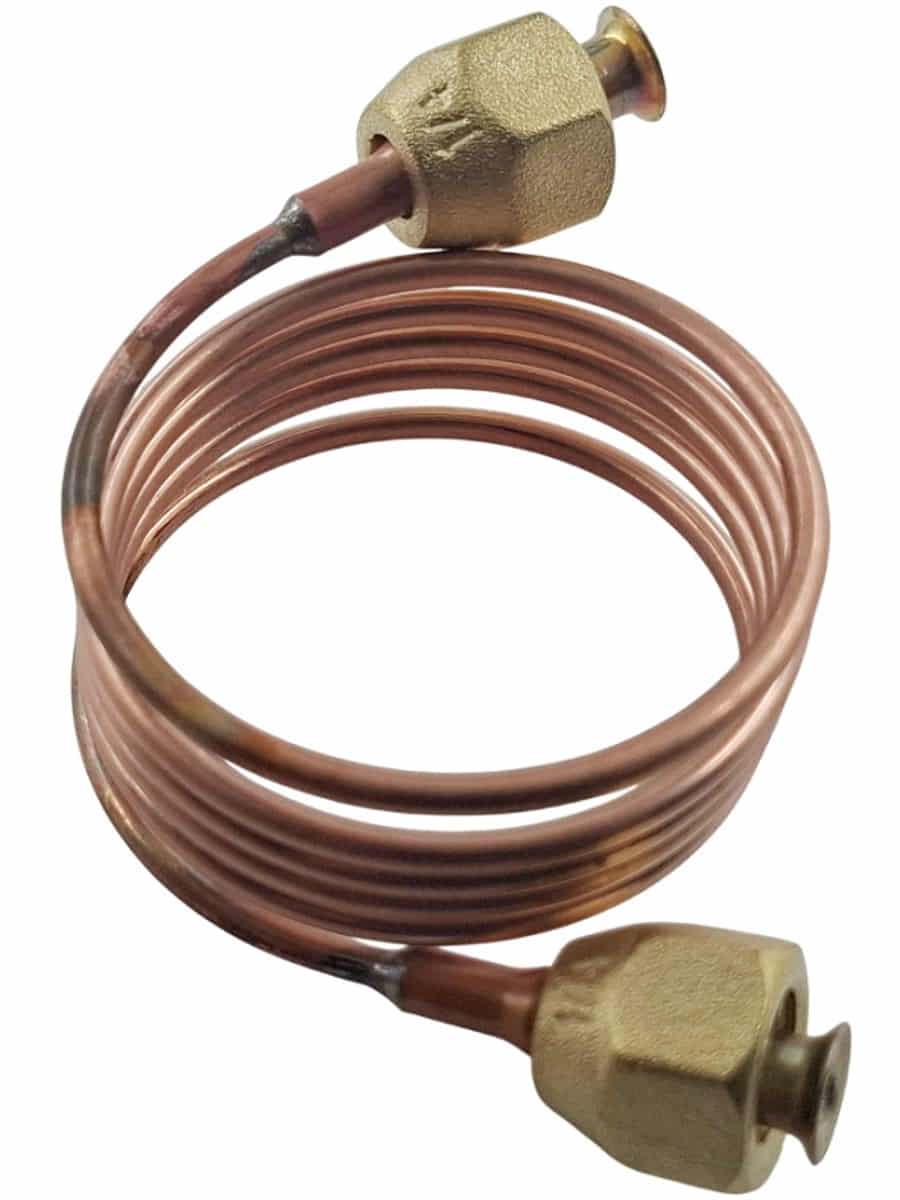 картинка Трубка медная капиллярная CTN-120 с гайками 1/4", длина 120см от магазина Интерком-НН