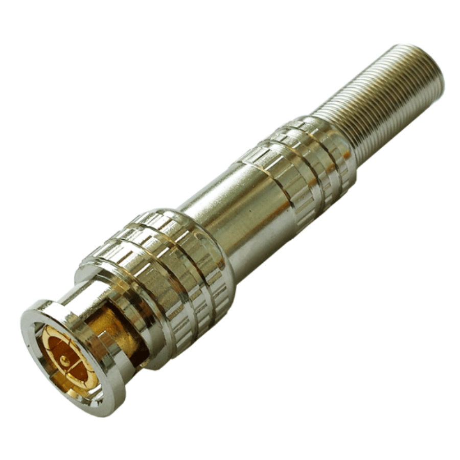 картинка Разъем TS BNC штекер под винт с пружиной, металл от магазина Интерком-НН