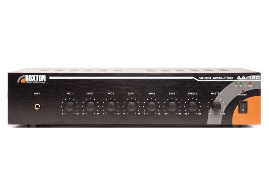 картинка Roxton AA-120  Усилитель трансляционный 120 Вт, 3 микрофонных и 2 линейных входа, настольный от магазина Интерком-НН