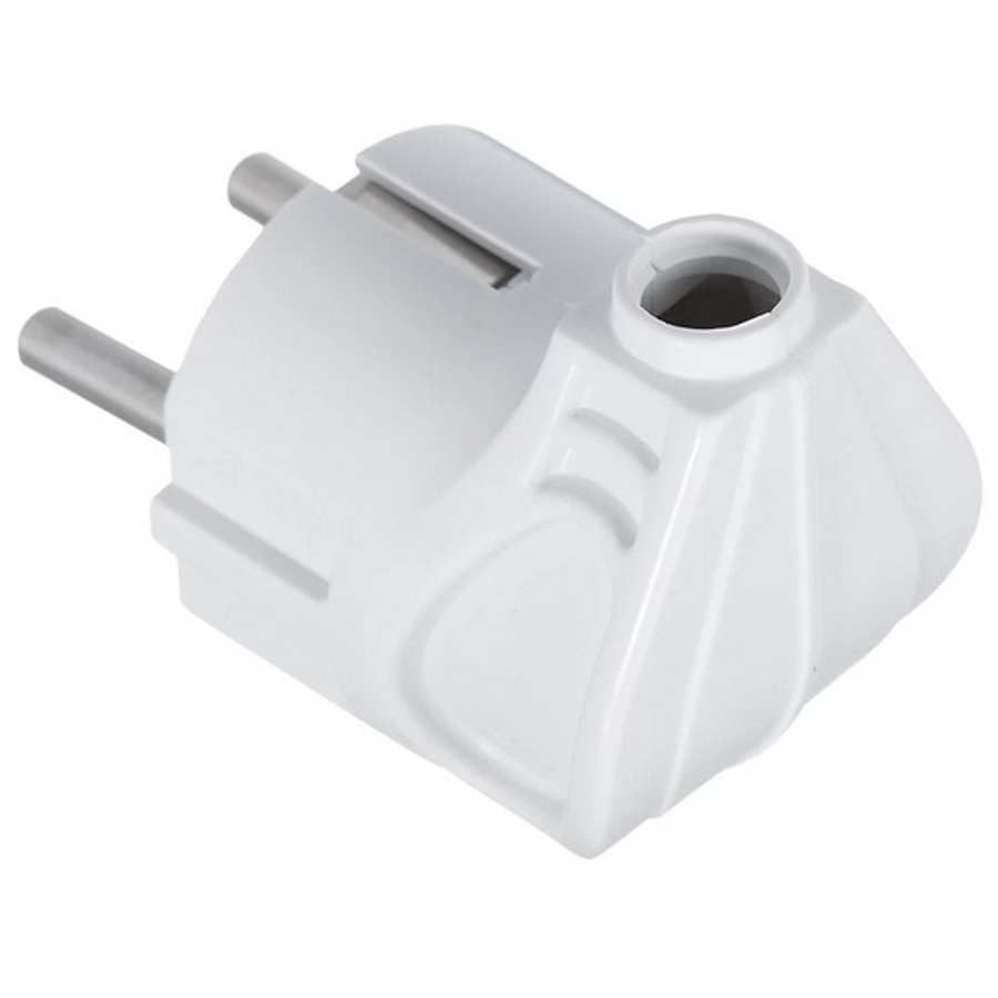 картинка Makel 10027 вилка сетевая угловая 16А 250В с заземляющими контактами (белая)  от магазина Интерком-НН