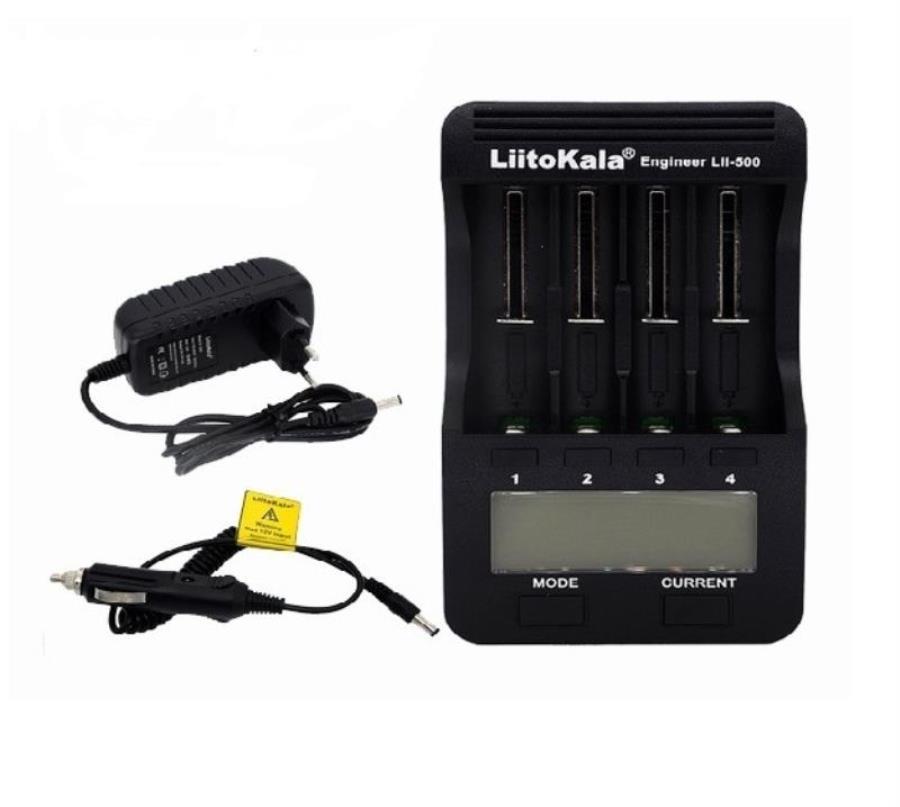 картинка LiitoKala Lii-500 Универсальное зарядное устройство на 4 аккумулятора Ni-MH/Ni-Cd от магазина Интерком-НН