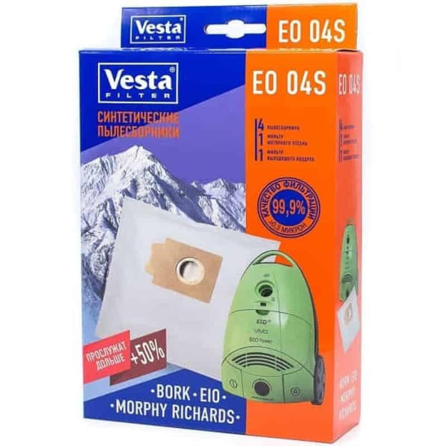 картинка Vesta filter EO04S комплект мешков-пылесборников синтетических (4шт+ 2 фильтра) для пылесоса Bork от магазина Интерком-НН
