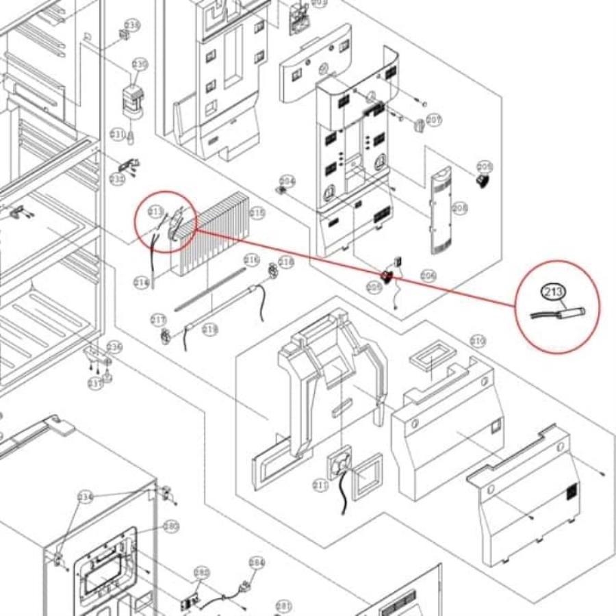 картинка Panasonic CNRAG-11608T электронный датчик разморозки (Defrost Sensor - DFC) для холодильника  от магазина Интерком-НН