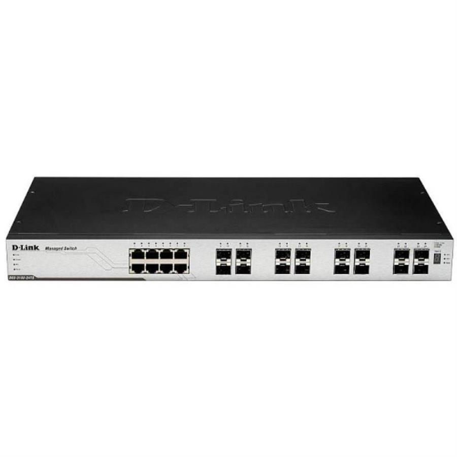 картинка D-Link DGS-3100-24TG коммутатор L2 управляемый стекируемый с 8 портами 10/100/1000 Base-T, 16хSFP от магазина Интерком-НН