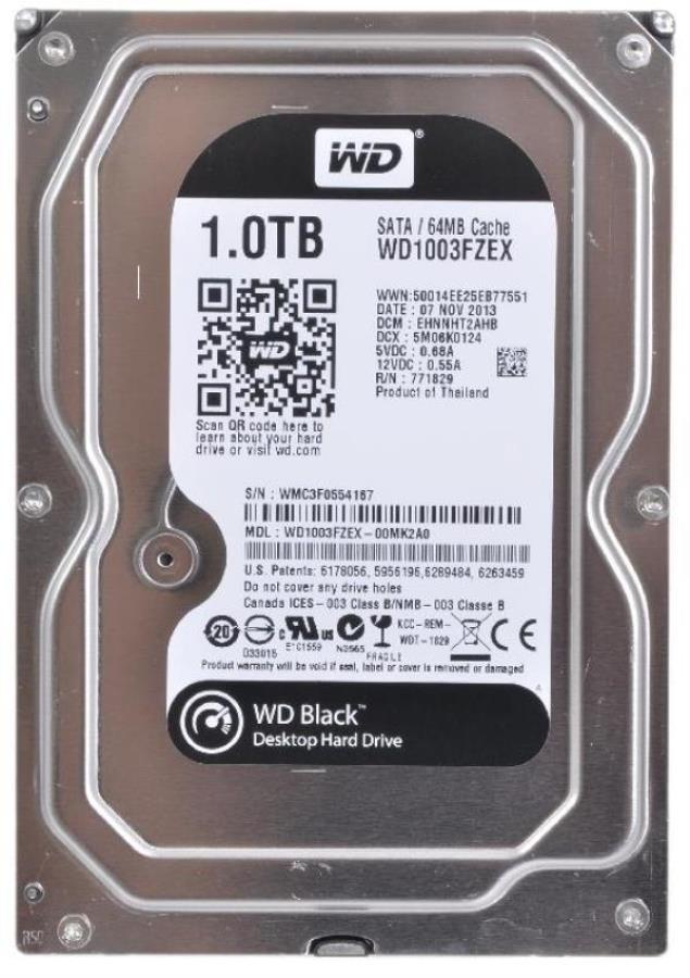 картинка Жесткий диск Western Digital 1Tb 64 Mb SATA-III WD1003FZEX (Black) от магазина Интерком-НН