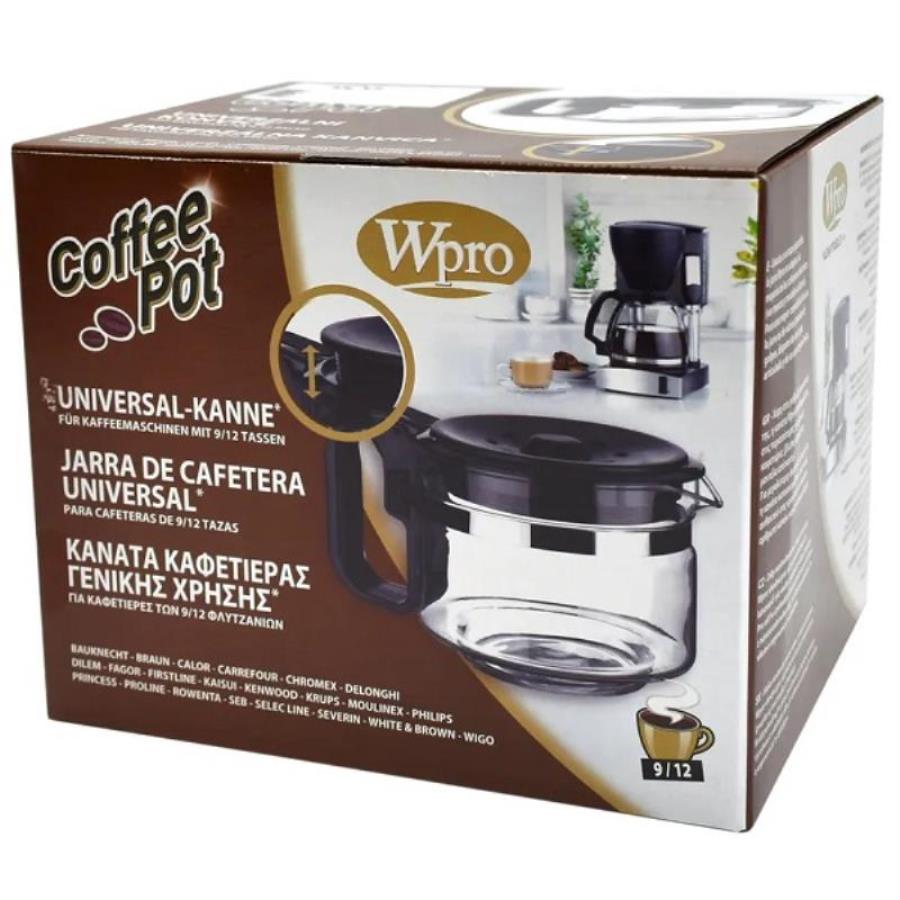 картинка Whirlpool 484000000318 (C00375324) колба стеклянная универсальная на 9/12 чашек для кофеварок от магазина Интерком-НН
