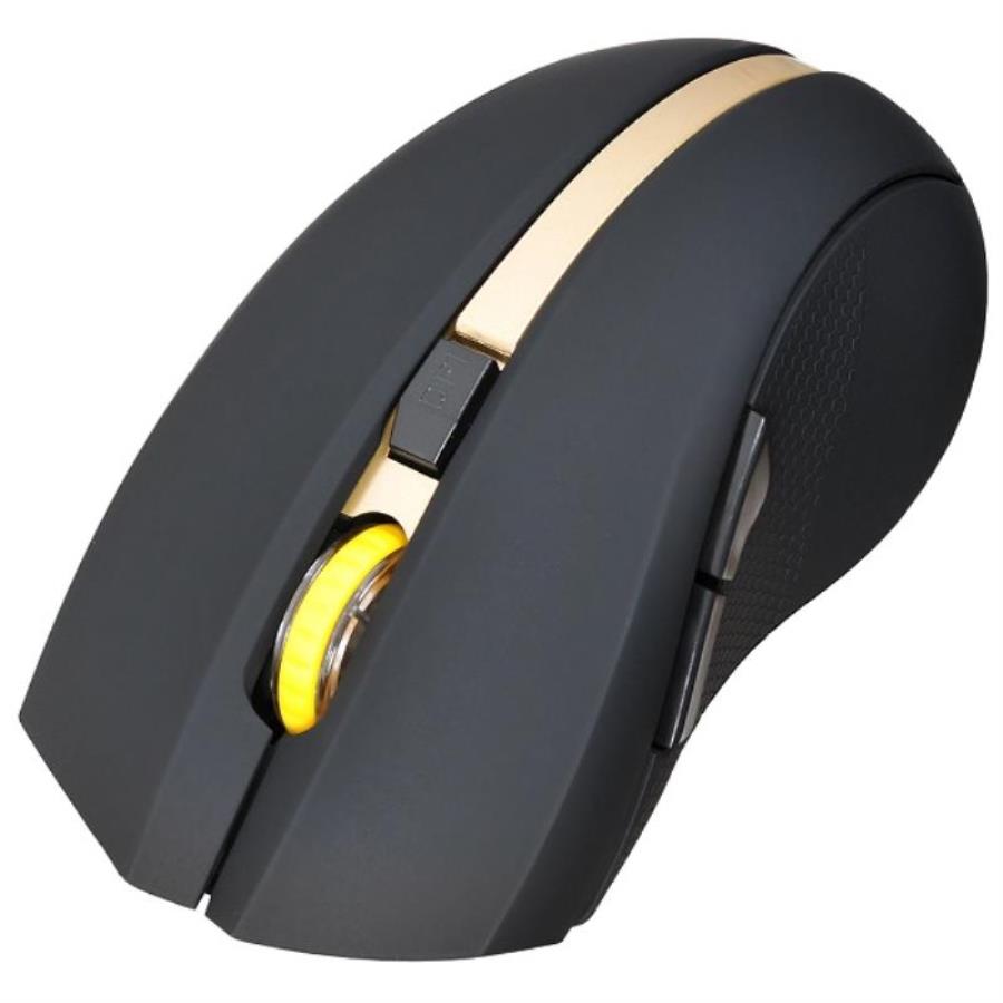 картинка Oklick 495MW Мышь беспроводная USB, чёрный/золотистый от магазина Интерком-НН