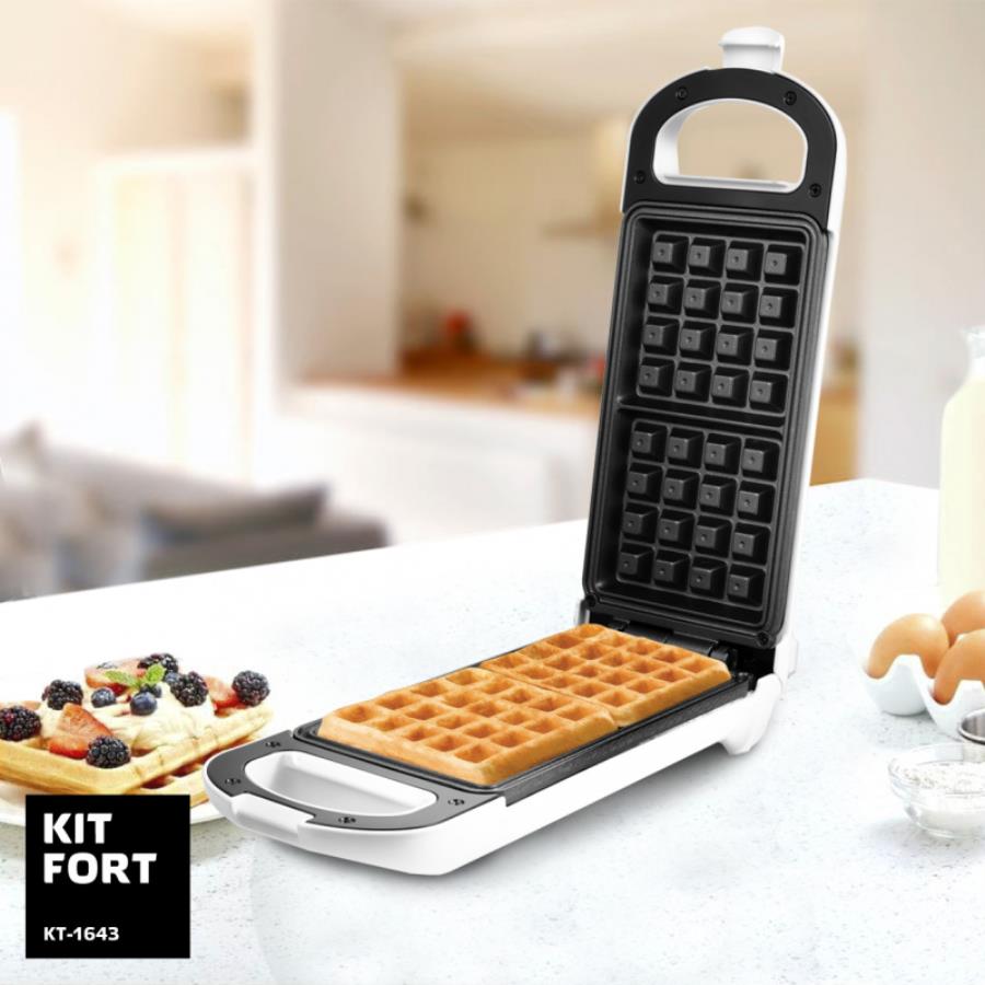 картинка Вафельница Kitfort KT-1643 700Вт белый от магазина Интерком-НН