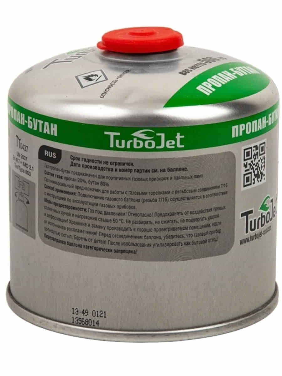 картинка TurboJet TJ800PB газовый баллон пропан-бутан 500 грамм для портативных газовых приборов  от магазина Интерком-НН
