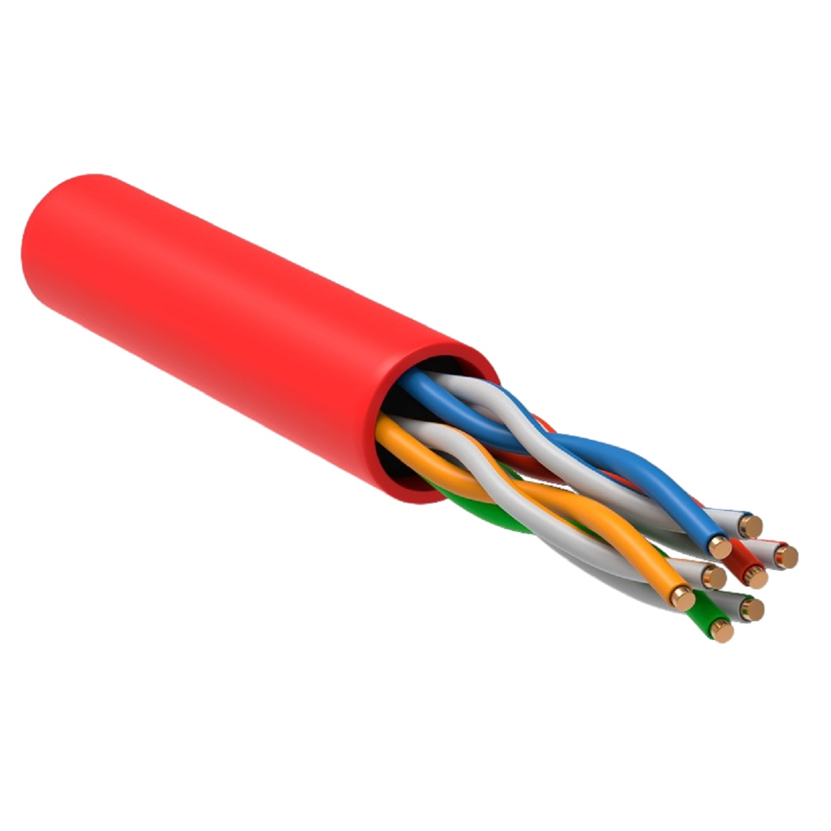 картинка Кабель UTP4 cat.5 4х2х24AWG solid LSZH нг(А)-HF красный (305м) от магазина Интерком-НН