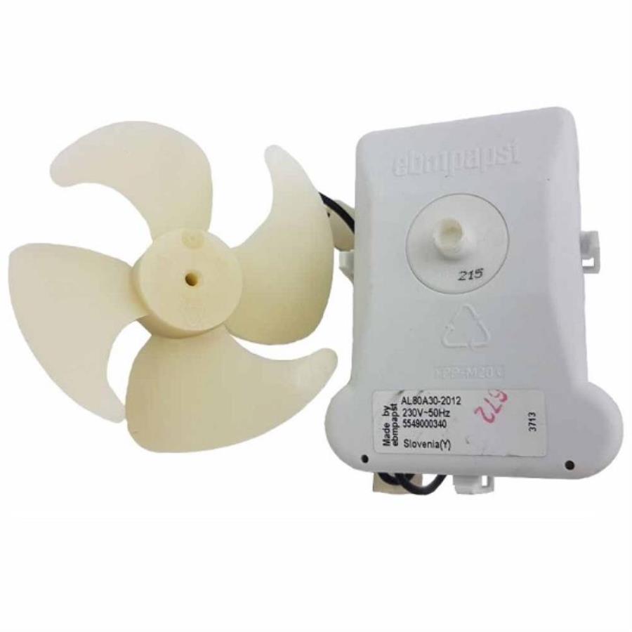 картинка Двигатель вентилятора в сборе с крыльчаткой 5549000340 (AL80-A30-2012) для холодильника Bosch от магазина Интерком-НН