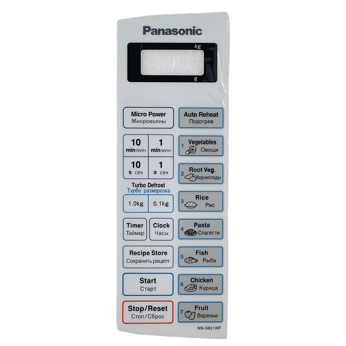 картинка Panasonic F630Y4T10HZP Сенсорная панель для СВЧ (микроволновой печи) NN-S651WF от магазина Интерком-НН