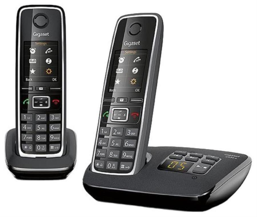 картинка Р/Телефон Dect Gigaset C530A DUO RUS черный (труб. в компл.:2шт) автооветчик АОН от магазина Интерком-НН
