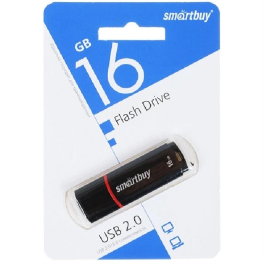 картинка Память USB 16Gb  Smart Buy Crown черный 2.0 (SB16GBCRW-K) от магазина Интерком-НН