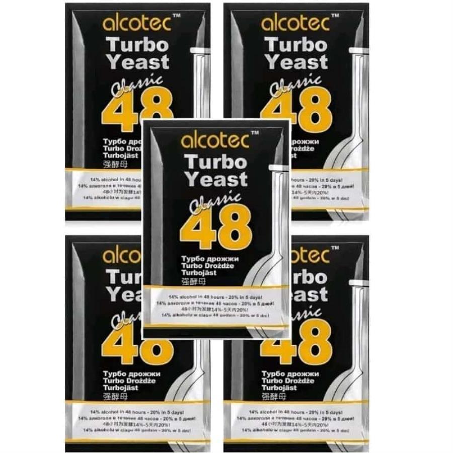 картинка Alcotec Classic 48 Спиртовые турбо дрожжи 130гx5шт от магазина Интерком-НН
