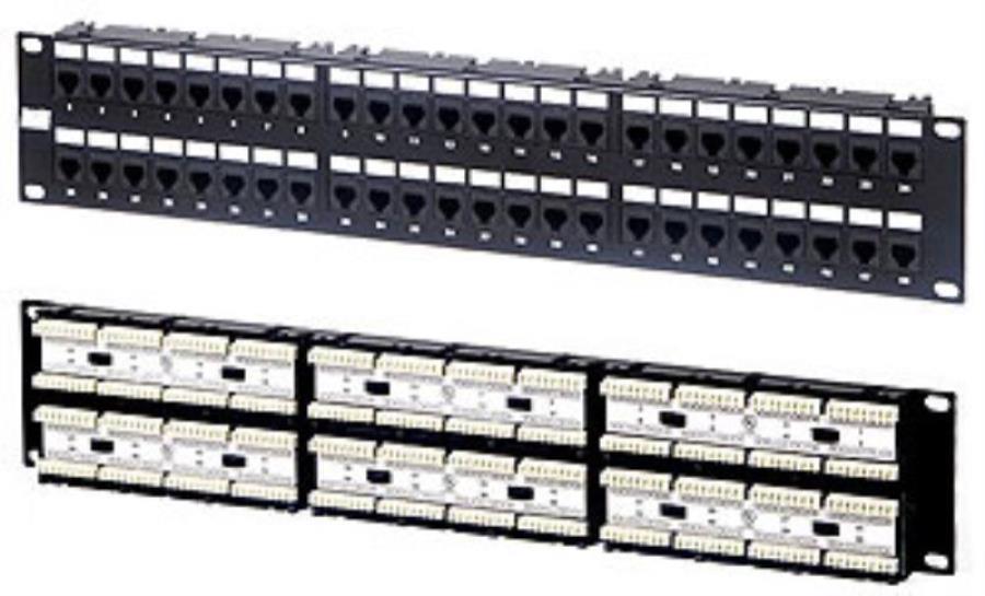 картинка PP-19-24-6P4C-C2 19" патч-панель Hyperline, 1U, 24xRJ-12, телефонная 24-порта от магазина Интерком-НН