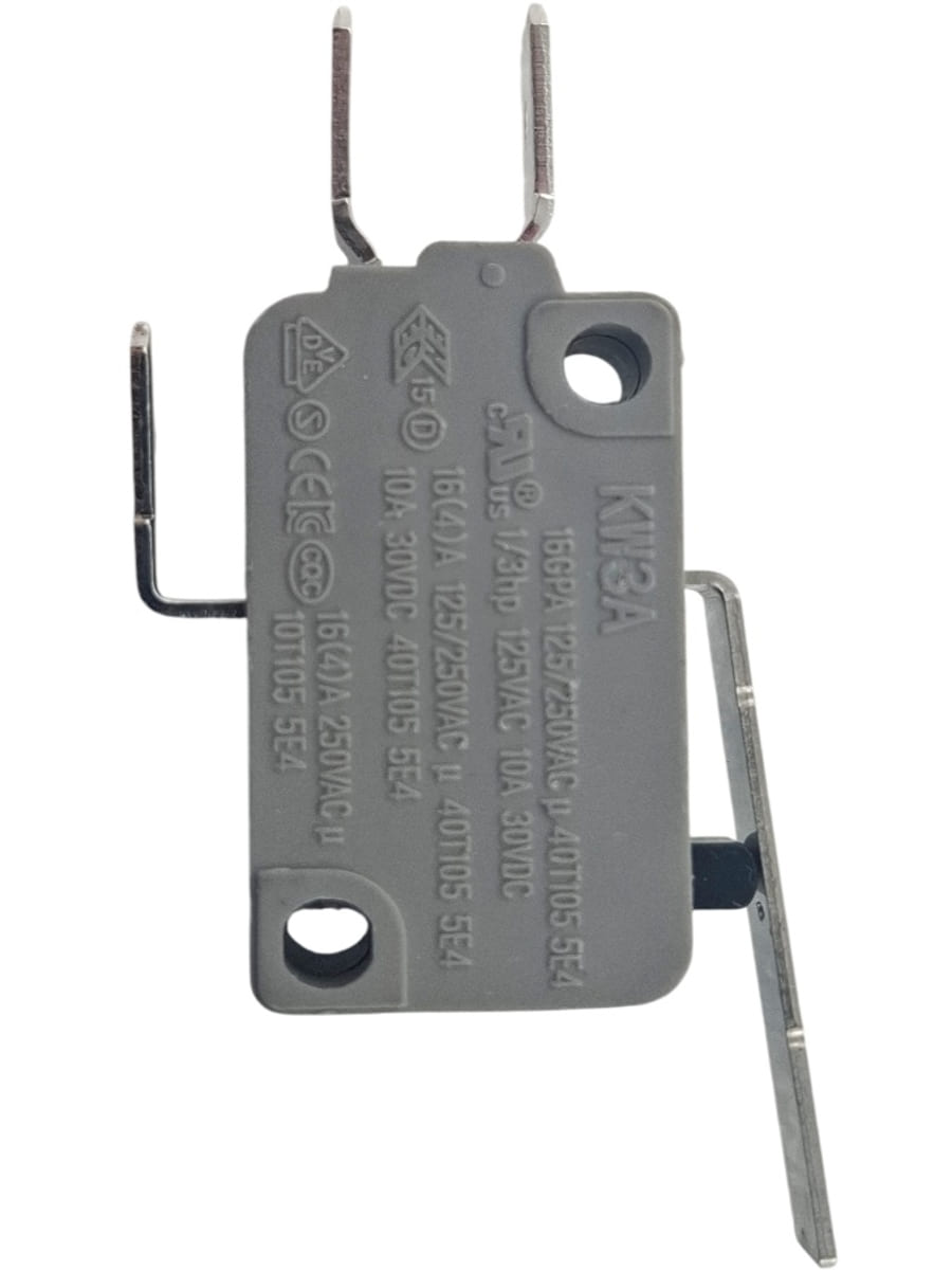 картинка Микропереключатель Dongnan KW3A-16Z3-A200 3-х контактный 16(4)A 250V с рычагом 27мм от магазина Интерком-НН