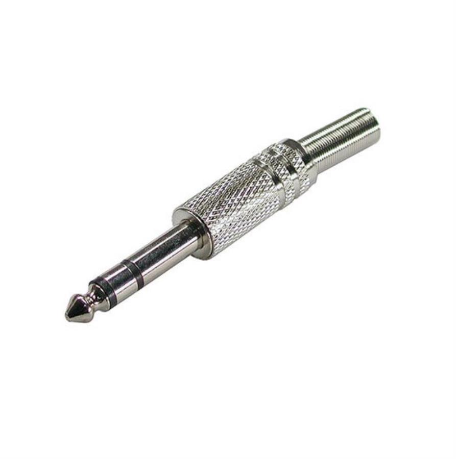 картинка Штекер 6-0035 металлический Jack 6.35мм моно от магазина Интерком-НН