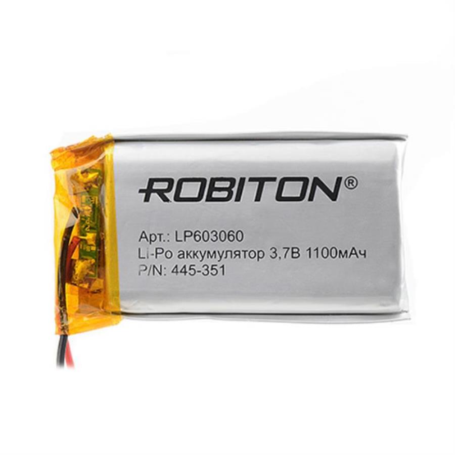 картинка Robiton LP603060 Аккумулятор Li-Po 3.7 В, 1100mAh от магазина Интерком-НН
