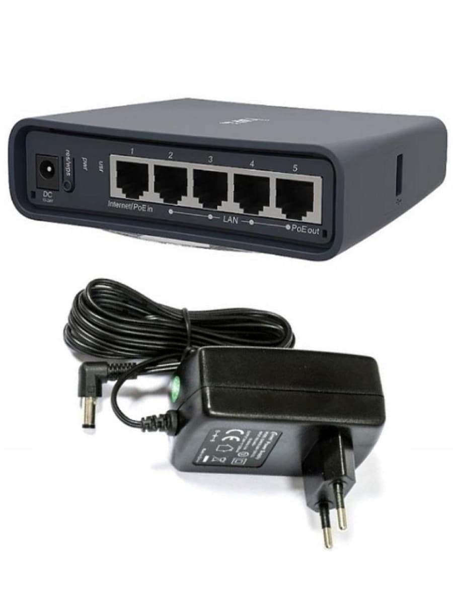 картинка MikroTik hAP AC lite RB952Ui-5ac2nD-TC RouterBoard Wi-FI-роутер RouterBoard hAP AC Lite Tower от магазина Интерком-НН