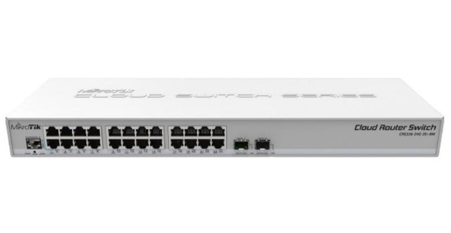 картинка CRS326-24G-2S+RM Коммутатор MikroTik 24 x 10/100/1000 Мбит/с RJ45, 2 x 1/10 ГБит/с SFP+ от магазина Интерком-НН
