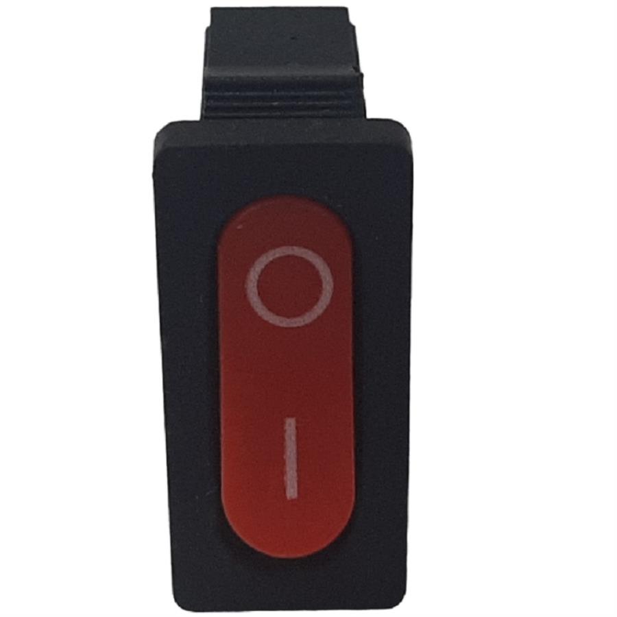 картинка Переключатель клавишный KCD1 (223(4)) красный без подсветки ON-OFF 6A 250VAC от магазина Интерком-НН