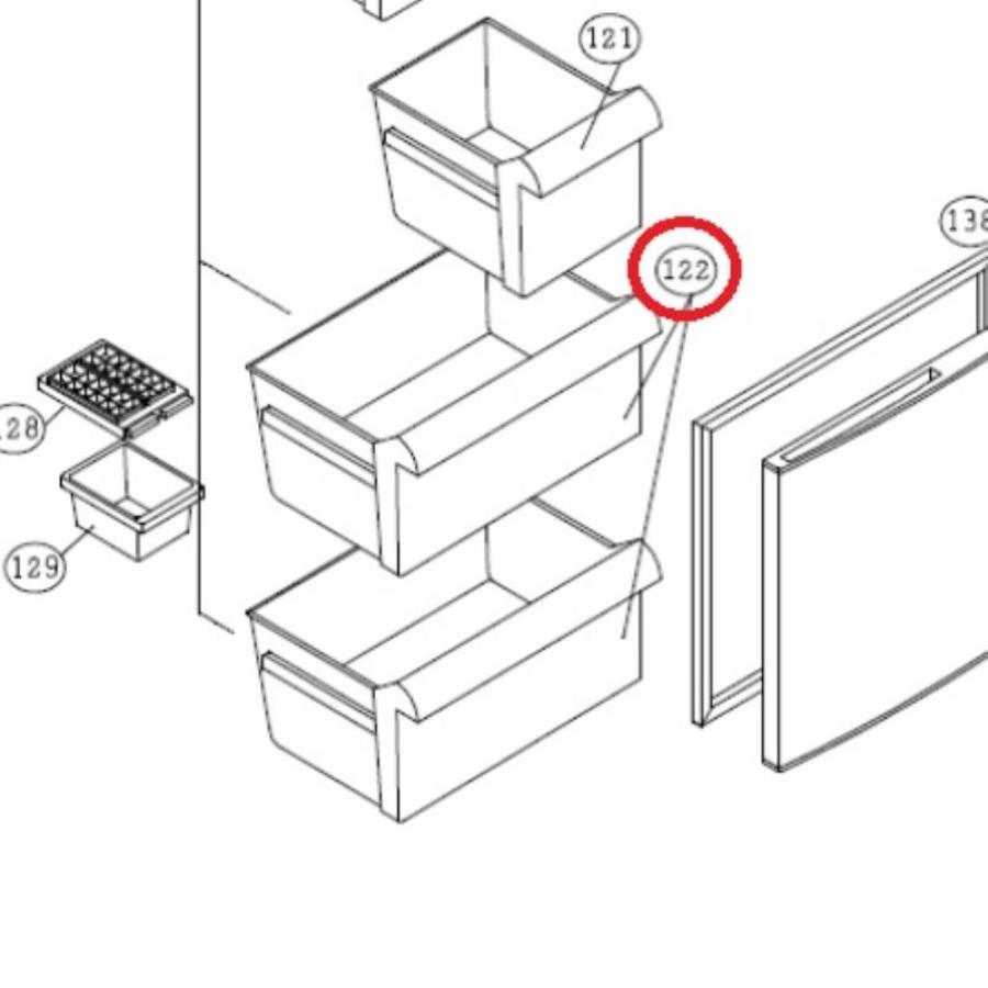 картинка Panasonic CNRAH-19507B Лоток (ящик) для холодильника NR-B461, NR-B591 от магазина Интерком-НН