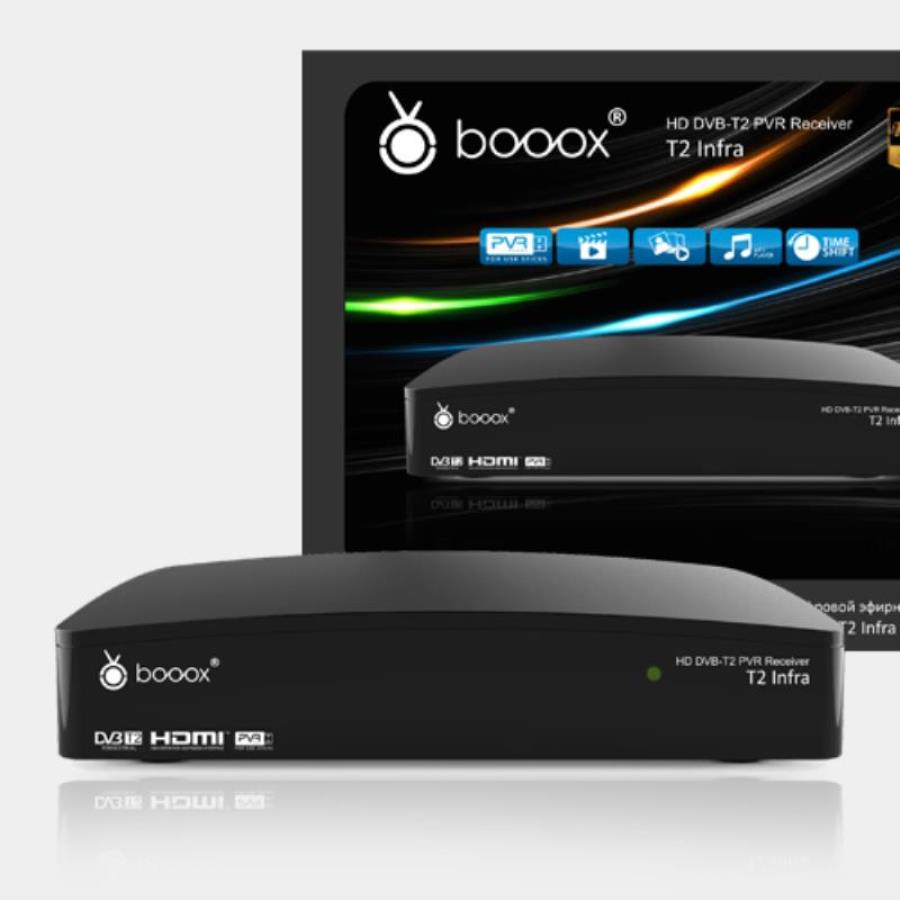 картинка Booox T2 Infra миниатюрный DVB-T2 ресивер с выносным ИК приемником от магазина Интерком-НН