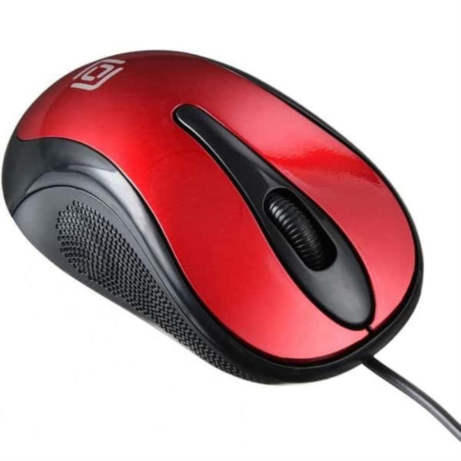 картинка Oklick 385M Мышь проводная USB, чёрный/красный от магазина Интерком-НН